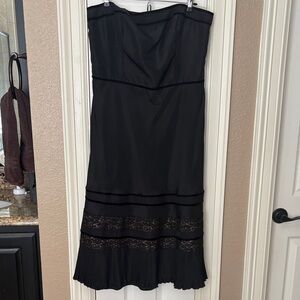 LOFT Black Pleated Dress